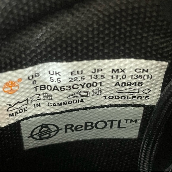 NEW Timberland Toddler Infant Size 6 Converge Mid Hiking Boots TB0A63CY001 Black - Picture 12 of 12